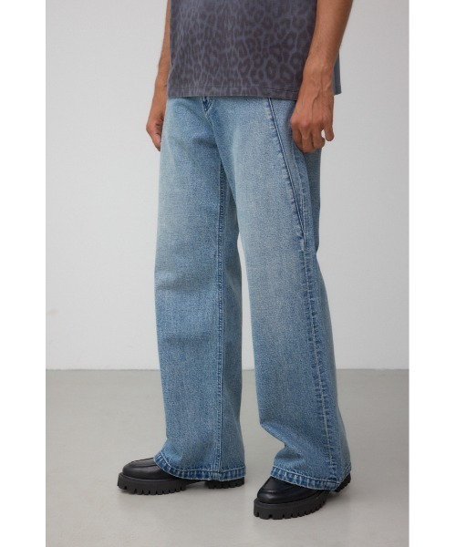 AZUL by moussy（アズールバイマウジー）の「AZUL DENIM 切替ワイドフレア（デニムパンツ・メンズ・ブルー/ブラック・SMALL/MEDIUM/LARGE）」の12枚目の写真