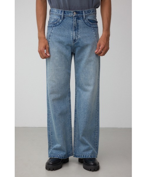 AZUL by moussy（アズールバイマウジー）の「AZUL DENIM 切替ワイドフレア（デニムパンツ・メンズ・ブルー/ブラック・SMALL/MEDIUM/LARGE）」の14枚目の写真