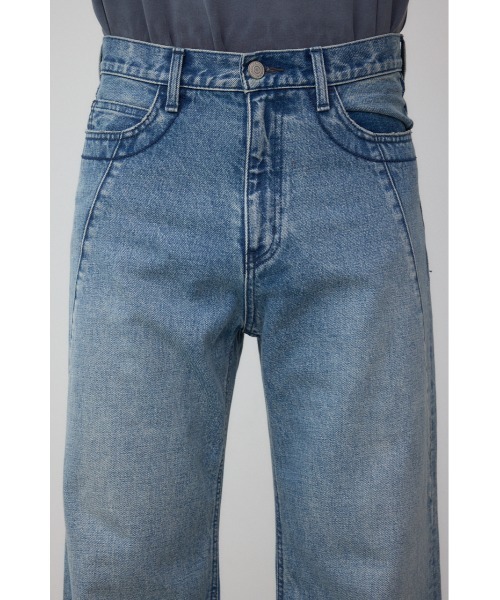 AZUL by moussy（アズールバイマウジー）の「AZUL DENIM 切替ワイドフレア（デニムパンツ・メンズ・ブルー/ブラック・SMALL/MEDIUM/LARGE）」の17枚目の写真