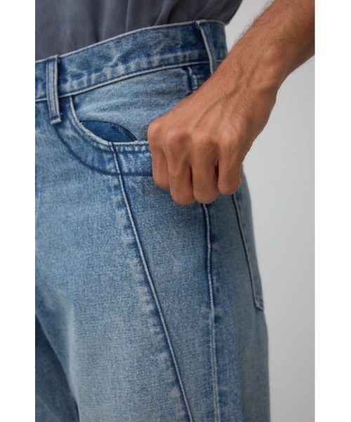 AZUL by moussy（アズールバイマウジー）の「AZUL DENIM 切替ワイドフレア（デニムパンツ・メンズ・ブルー/ブラック・SMALL/MEDIUM/LARGE）」の19枚目の写真