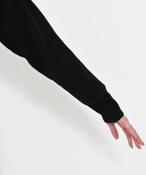 【COHINA】ブラウジングニットドッキングワンピース セール】ブラウジングニットドッキングワンピース 【低身長・小柄女性