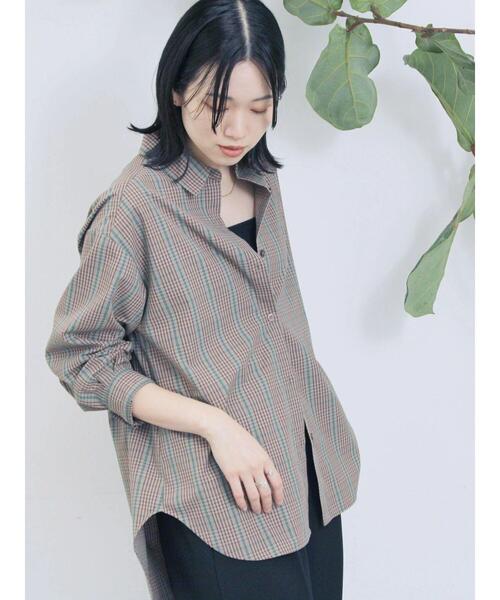 Samansa Mos2 blue（サマンサモスモスブルー）の「【イージーケア】マルチスタイルシャツ（シャツ/ブラウス・レディース・ブルー/グレー/ブラック/キナリ/ベージュ・M/L）」の9枚目の写真