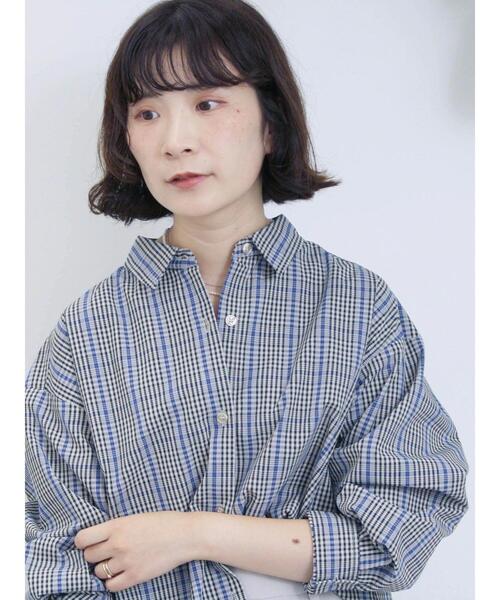 Samansa Mos2 blue（サマンサモスモスブルー）の「【イージーケア】マルチスタイルシャツ（シャツ/ブラウス・レディース・ブルー/グレー/ブラック/キナリ/ベージュ・M/L）」の15枚目の写真