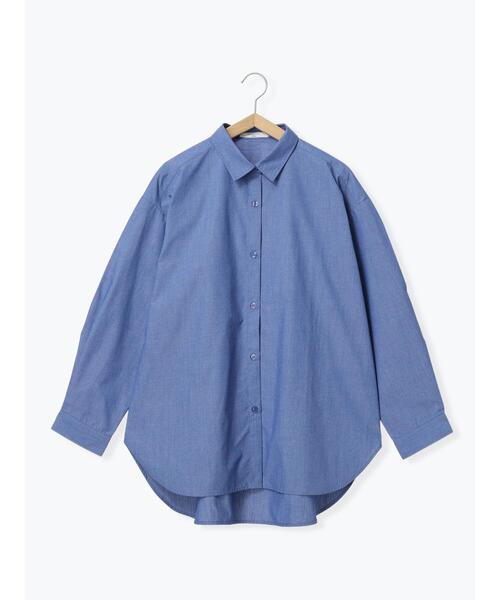 Samansa Mos2 blue（サマンサモスモスブルー）の「【イージーケア】マルチスタイルシャツ（シャツ/ブラウス・レディース・ブルー/グレー/ブラック/キナリ/ベージュ・M/L）」の19枚目の写真