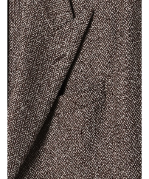 SUIT SQUARE（スーツスクエア）の「GOOVI ダブルブレストジャケット ウールソフトツイード ヘリンボーン（テーラードジャケット・メンズ・パープル系・1/2/3）」の4枚目の写真