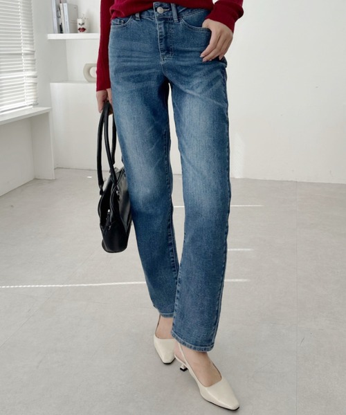 A.D.C.L.(エーディーシーエル)の「ストレッチ テーパードシルエット デニムパンツ(デニムパンツ・レディース・ブルー/ネイビー・M/L)」の17枚目の写真