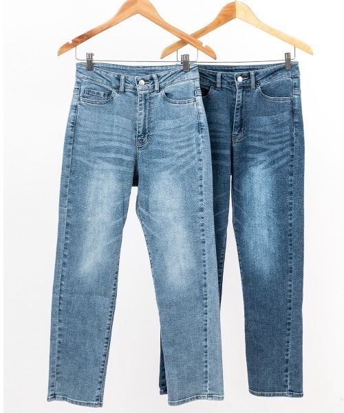A.D.C.L.(エーディーシーエル)の「ストレッチ テーパードシルエット デニムパンツ(デニムパンツ・レディース・ブルー/ネイビー・M/L)」の9枚目の写真