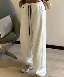 ウエストレイヤード裏起毛スエット