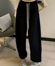 ウエストレイヤード裏起毛スエット