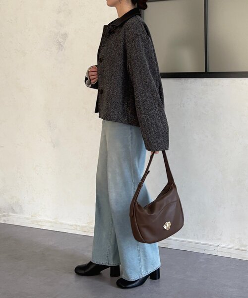 Thevon(ゼボン)の「ツイードショートジャケット(ブルゾン・レディース・ブラウン/ブラック・FREE)」の8枚目の写真
