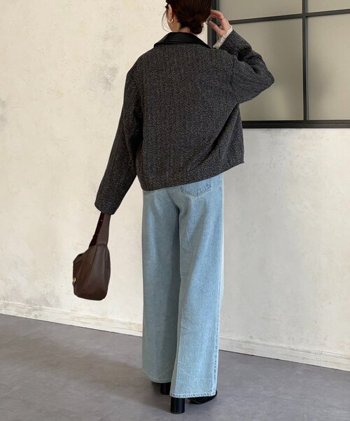 Thevon(ゼボン)の「ツイードショートジャケット(ブルゾン・レディース・ブラウン/ブラック・FREE)」の9枚目の写真