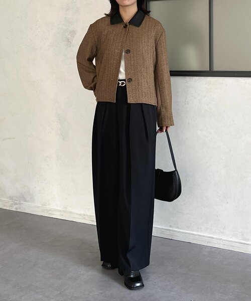 Thevon(ゼボン)の「ツイードショートジャケット(ブルゾン・レディース・ブラウン/ブラック・FREE)」の16枚目の写真