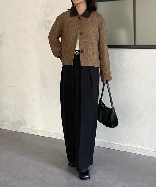 Thevon(ゼボン)の「ツイードショートジャケット(ブルゾン・レディース・ブラウン/ブラック・FREE)」の18枚目の写真