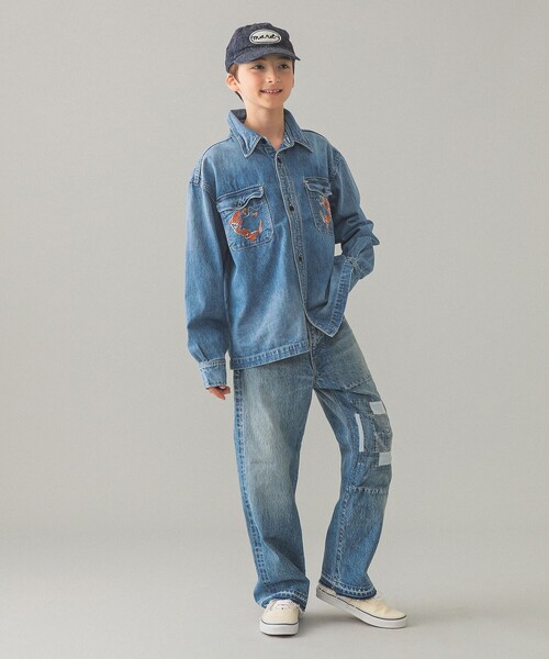 こども ビームス(コドモビームス)の「【別注】MARET / デニム パンツ(140~150cm)(デニムパンツ・キッズ・インディゴブルー・L(140-150㎝))」の4枚目の写真