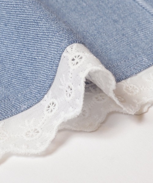 coca（coca）（コカ）の「キッズ　デニム裾レースパンツ（デニムパンツ・キッズ・ブルー・120/130/150/140）」の12枚目の写真