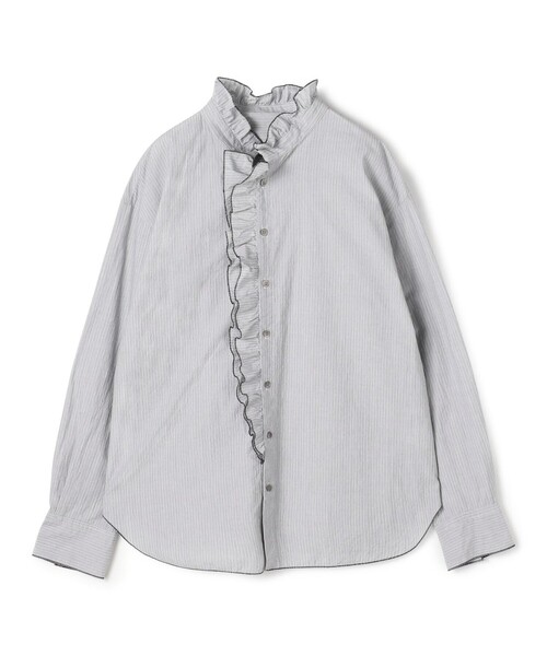 TOMORROWLAND ギャルリーヴィー コットンサッカー フリルクルーシャツ コットンサッカー フリルカラーシャツ（シャツ/ブラウス