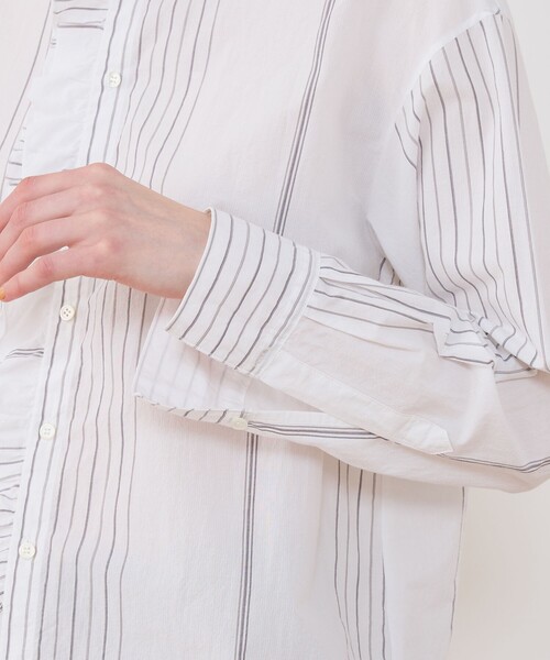 コットンサッカー フリルカラーシャツ（シャツ/ブラウス）｜GALERIE