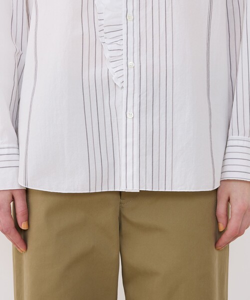 コットンサッカー フリルカラーシャツ（シャツ/ブラウス