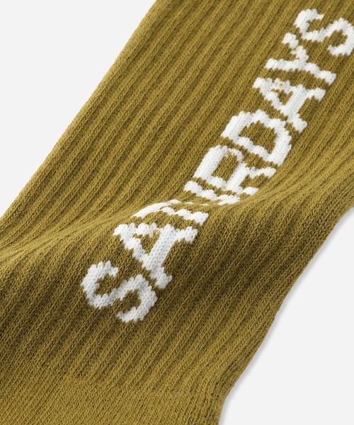 Saturdays NYC（サタデーズ ニューヨークシティ ）の「Logo Sock（ソックス/靴下・メンズ・ブラック/ターコイズブルー/イエロー・FREE）」の8枚目の写真