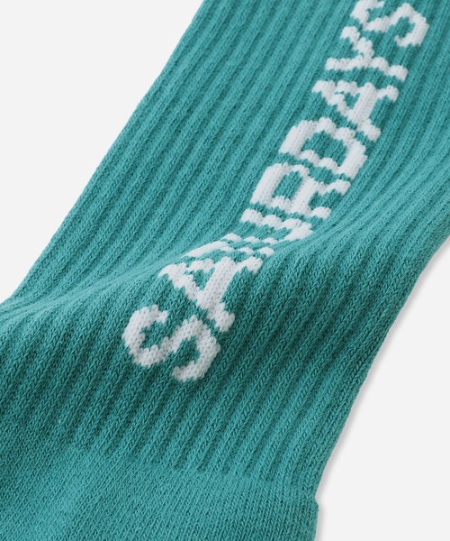 Saturdays NYC（サタデーズ ニューヨークシティ ）の「Logo Sock（ソックス/靴下・メンズ・ブラック/ターコイズブルー/イエロー・FREE）」の9枚目の写真