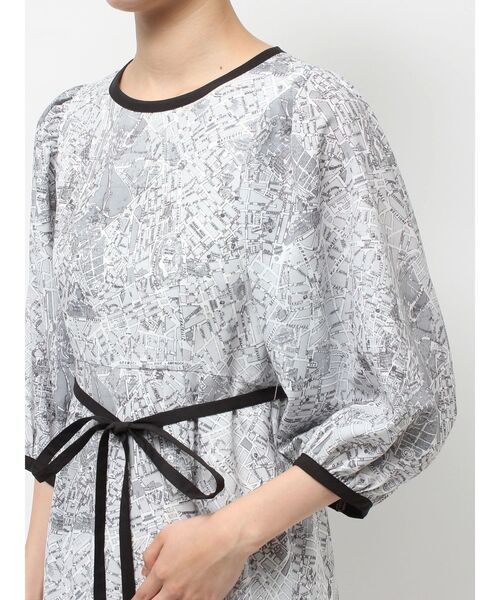 TONAL（トーナル）の「MAPモチーフパフマーメイドワンピース（ワンピース・レディース・ブラウン/ブラック・MEDIUM）」の10枚目の写真
