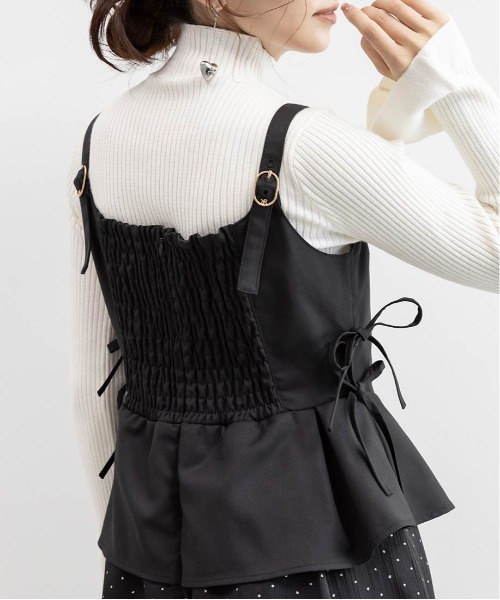 RANDA(ランダ)の「ペプラムリボンワンピース(ワンピース・レディース・ブラック/グレー/ピンク・0/1)」の22枚目の写真
