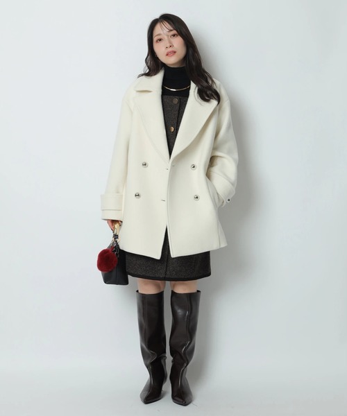 セミコクーンウールPコート(ダウンジャケット/コート)|Apuweiser セミコクーンウールPコート(ダウンジャケット/コート)|Apuweiser