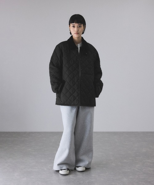 LAVENHAM（ラベンハム）の「【LAVENHAM for ADAM ET ROPE'】別注 SQUARE HEM RAYDON（ナイロンジャケット・レディース・ブラック/オフホワイト・M/S）」の10枚目の写真