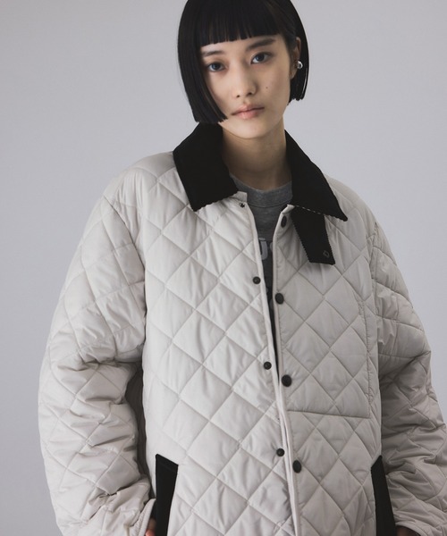 LAVENHAM（ラベンハム）の「【LAVENHAM for ADAM ET ROPE'】別注 SQUARE HEM RAYDON（ナイロンジャケット・レディース・ブラック/オフホワイト・M/S）」の20枚目の写真