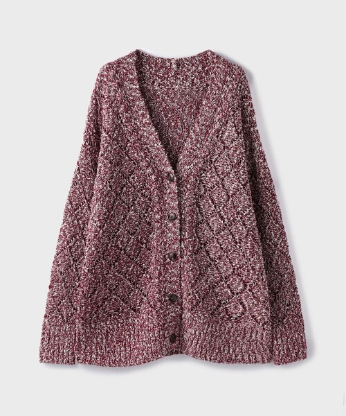 GRACE CONTINENTAL（グレースコンチネンタル）の「オーバーニットカーディガン（カーディガン/ボレロ・レディース・ブラック/ボルドー・36）」の13枚目の写真