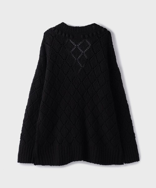 GRACE CONTINENTAL（グレースコンチネンタル）の「オーバーニットカーディガン（カーディガン/ボレロ・レディース・ブラック/ボルドー・36）」の19枚目の写真