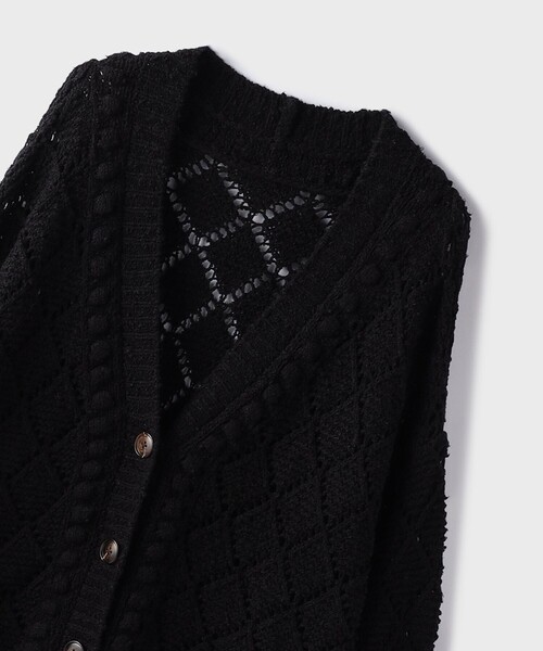 GRACE CONTINENTAL（グレースコンチネンタル）の「オーバーニットカーディガン（カーディガン/ボレロ・レディース・ブラック/ボルドー・36）」の20枚目の写真
