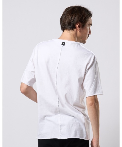 wjk(ダヴルジェイケイ)の「wide cut-off V-neck S/S(Tシャツ/カットソー・メンズ・ホワイト/ブラック・X-LARGE/LARGE/MEDIUM/SMALL)」の8枚目の写真