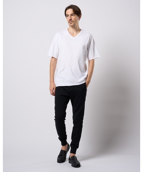 wjk(ダヴルジェイケイ)の「wide cut-off V-neck S/S(Tシャツ/カットソー・メンズ・ホワイト/ブラック・X-LARGE/LARGE/MEDIUM/SMALL)」の10枚目の写真