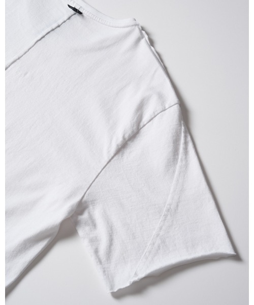 wjk(ダヴルジェイケイ)の「wide cut-off V-neck S/S(Tシャツ/カットソー・メンズ・ホワイト/ブラック・X-LARGE/LARGE/MEDIUM/SMALL)」の15枚目の写真