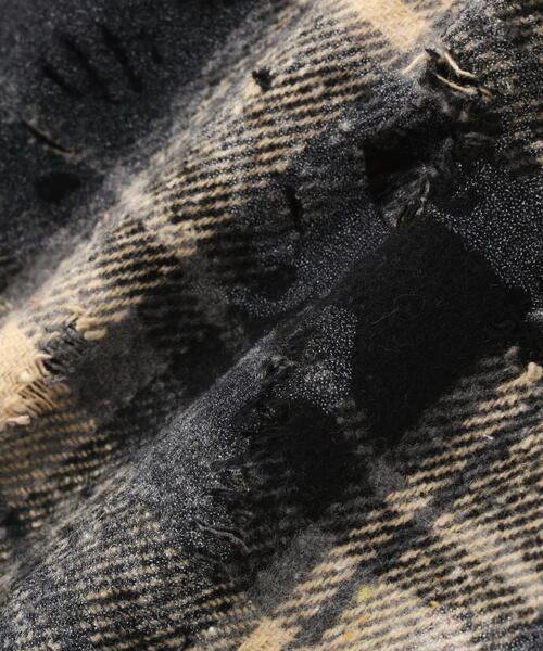 DANKE SCHON(ダンケシェーン)の「【WEB&DEPOT限定】DankeSchon/ダンケシェーン/DAMAGE CHECK SHIRTS(シャツ/ブラウス・レディース・ブラック/グレー/ブラウン・L/M/XL)」の5枚目の写真