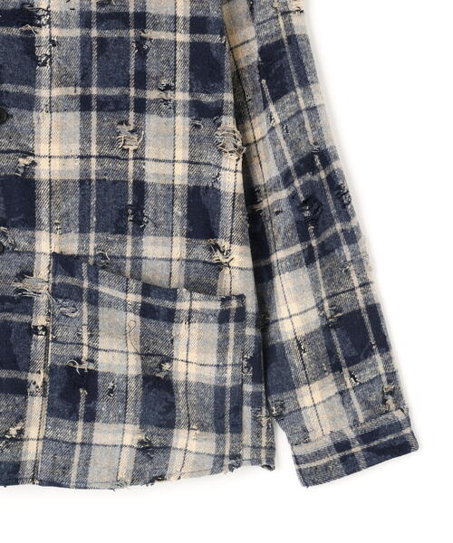 DANKE SCHON(ダンケシェーン)の「【WEB&DEPOT限定】DankeSchon/ダンケシェーン/DAMAGE CHECK SHIRTS(シャツ/ブラウス・レディース・ブラック/グレー/ブラウン・L/M/XL)」の9枚目の写真