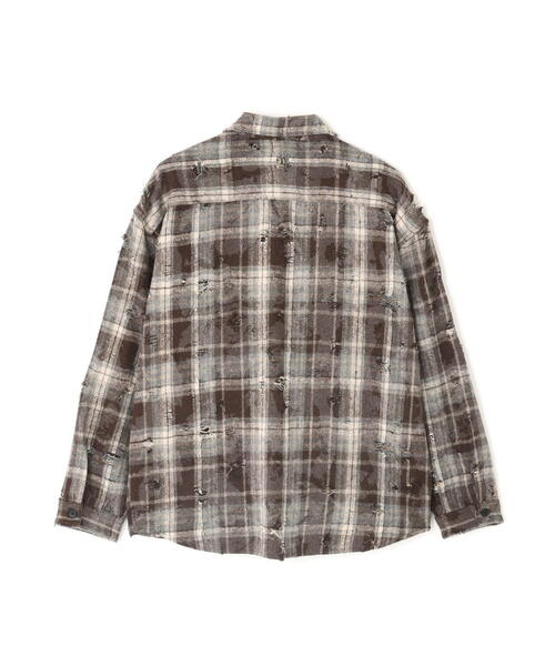 DANKE SCHON(ダンケシェーン)の「【WEB&DEPOT限定】DankeSchon/ダンケシェーン/DAMAGE CHECK SHIRTS(シャツ/ブラウス・レディース・ブラック/グレー/ブラウン・L/M/XL)」の14枚目の写真