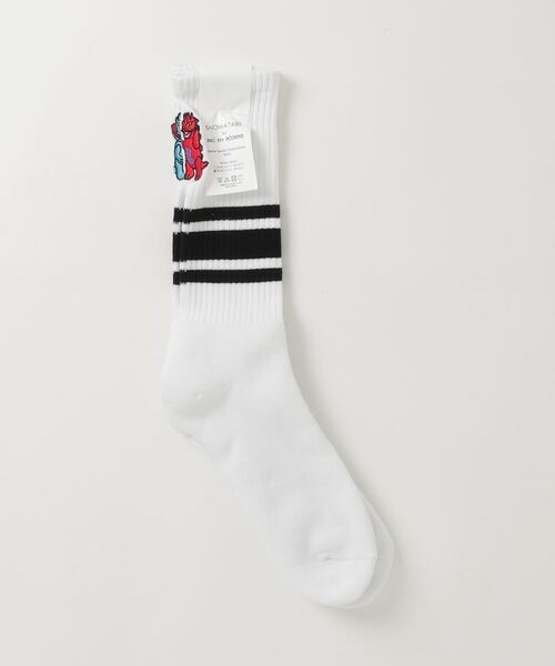 ROYAL FLASH（ロイヤルフラッシュ）の「decka Quality socks/デカ クォリティソックス/Skater Socks / Embroidery / Kaiju（ソックス/靴下・メンズ・ブラック/ホワイト・2）」の3枚目の写真