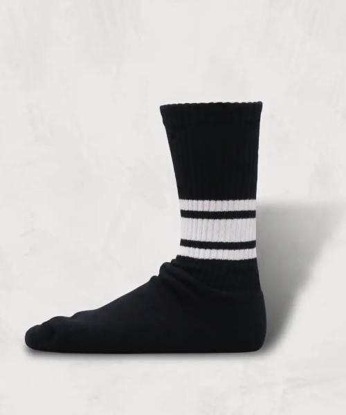 ROYAL FLASH（ロイヤルフラッシュ）の「decka Quality socks/デカ クォリティソックス/Skater Socks / Embroidery / Kaiju（ソックス/靴下・メンズ・ブラック/ホワイト・2）」の5枚目の写真