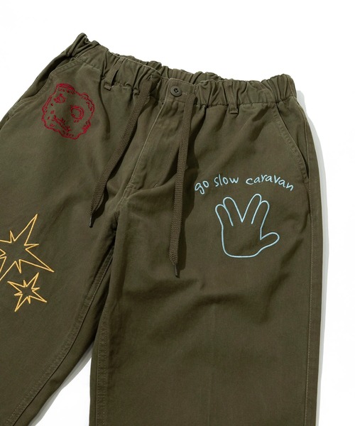 go slow caravan（ゴースローキャラバン）の「ツイル ピーチ起毛 刺繍ワークパンツ（その他パンツ・メンズ・オリーブ/ナチュラル/ネイビー・MEDIUM/LARGE/X-LARGE）」の15枚目の写真