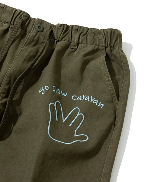 go slow caravan（ゴースローキャラバン）の「ツイル ピーチ起毛 刺繍ワークパンツ（その他パンツ・メンズ・オリーブ/ナチュラル/ネイビー・MEDIUM/LARGE/X-LARGE）」の17枚目の写真