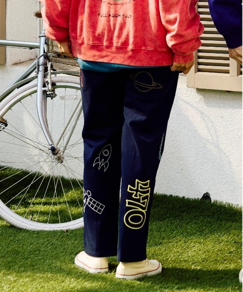 go slow caravan（ゴースローキャラバン）の「ツイル ピーチ起毛 刺繍ワークパンツ（その他パンツ・メンズ・オリーブ/ナチュラル/ネイビー・MEDIUM/LARGE/X-LARGE）」の11枚目の写真