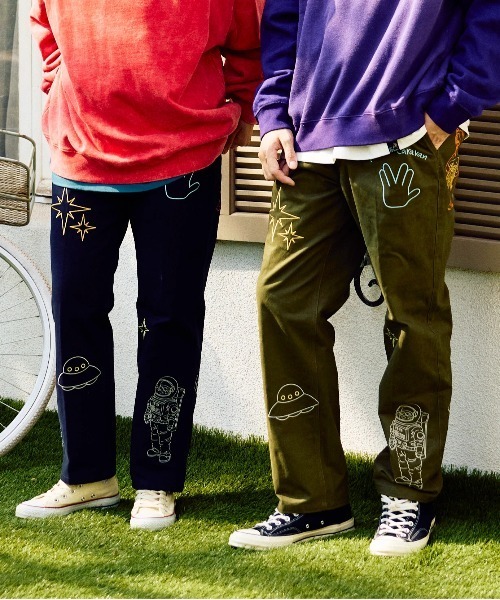 go slow caravan（ゴースローキャラバン）の「ツイル ピーチ起毛 刺繍ワークパンツ（その他パンツ・メンズ・オリーブ/ナチュラル/ネイビー・MEDIUM/LARGE/X-LARGE）」の12枚目の写真