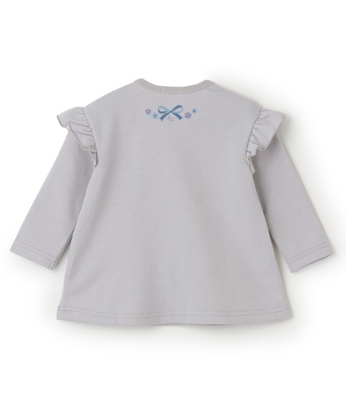 KP（ケーピー）の「ポシェット風アップリケ ラメ裏毛チュニック（チュニック・キッズ・アイボリー/ラベンダー・120cm/110cm/100cm/90cm/80ｃｍ）」の3枚目の写真