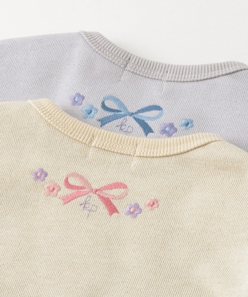 KP（ケーピー）の「ポシェット風アップリケ ラメ裏毛チュニック（チュニック・キッズ・アイボリー/ラベンダー・120cm/110cm/100cm/90cm/80ｃｍ）」の8枚目の写真