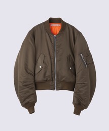 JOHN LAWRENCE SULLIVAN(W[XTo)́yJOHN LAWRENCE SULLIVAN/W[[XTozNYLON MASSIVE ROUNDED SLEEVE BOMBER JACKET(MA-1)