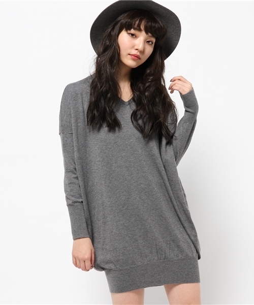 MOUSSY(マウジー)の「wool blend dolman OP(ワンピース・レディース・カーキ/ブラック/ブラウン/トップグレー・FREE)」の3枚目の写真