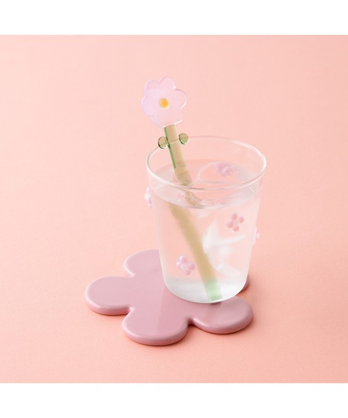 Francfranc(フランフラン)の「ガラスフラワーマドラー ピンク(グラス/マグカップ/タンブラー・レディース・ピンク・FREE)」の5枚目の写真