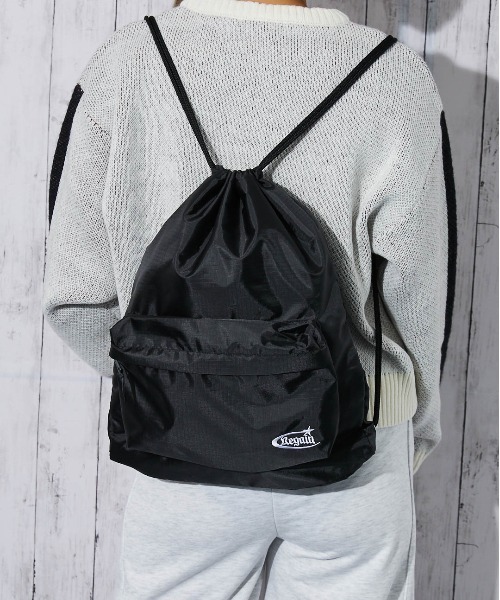 セール】《シンプル×万能》ユニセックス ナップサック バッグ 春夏秋冬